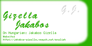 gizella jakabos business card